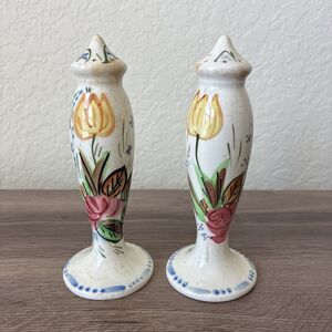 Vtg Blue Ridge China, Southern 'Rose Marie' Salt & Pepper Shaker ,No Plugs